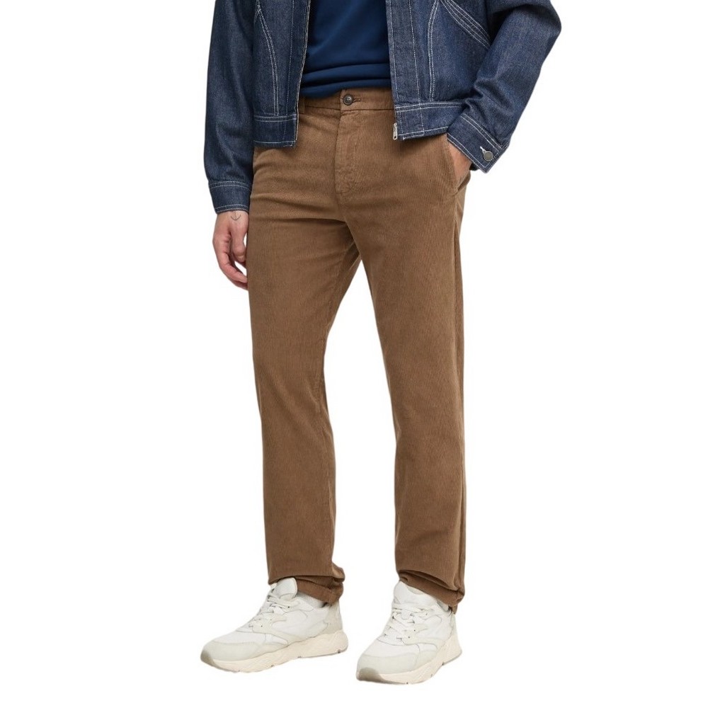 CALVIN KLEIN JEANS 90S STRAIGHT CORDUROY PANTS ΠΑΝΤΕΛΟΝΙ ΑΝΔΡΙΚΟ BROWN