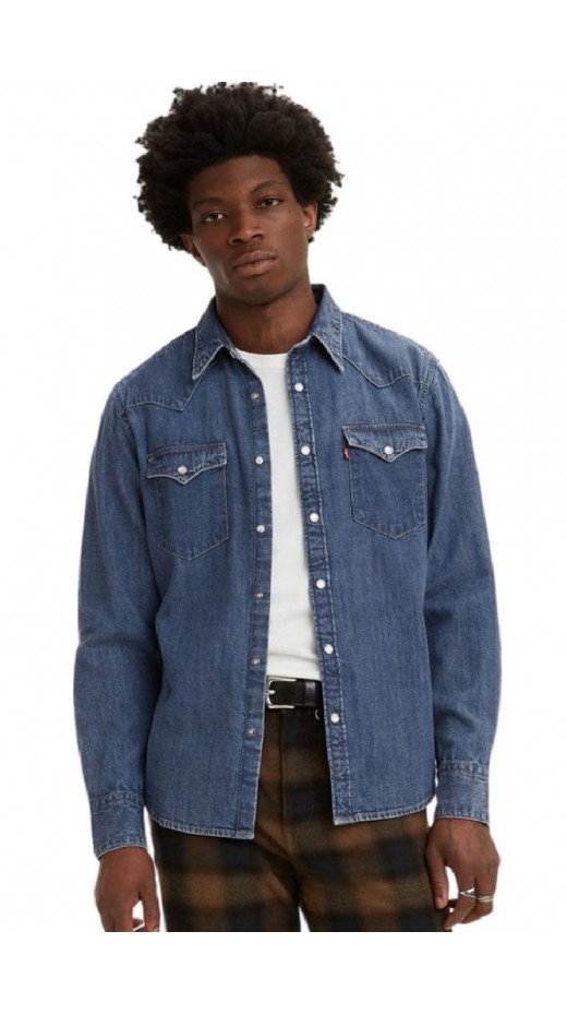 LEVIS BARSTOW WESTERN STANDARD 857440041 ΠΟΥΚΑΜΙΣΟ ΑΝΔΡΙΚΟ INDIGO