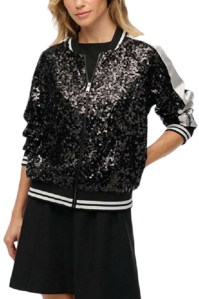 SUPERDRY D3 OVIN SEQUIN SUIKAJAN JACKET ΜΠΟΥΦΑΝ ΓΥΝΑΙΚΕΙΟ BLACK