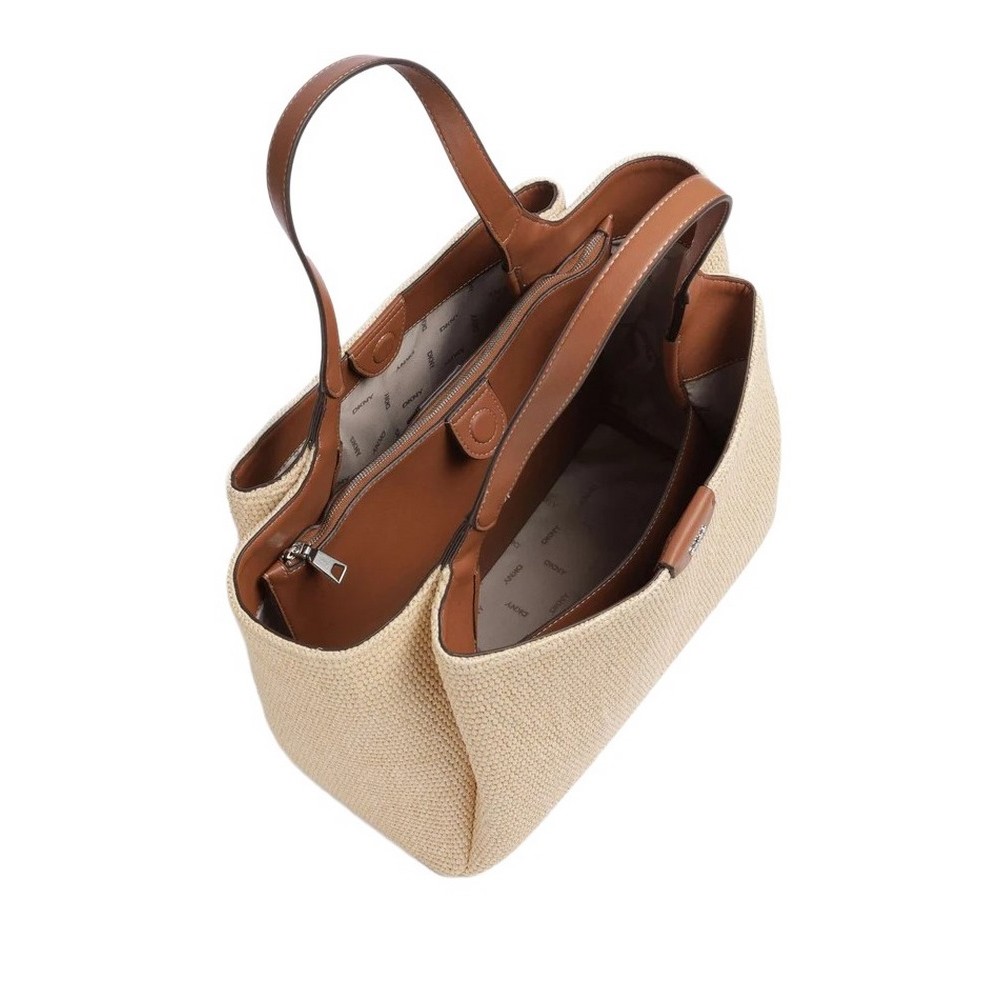 DKNY WILLA TOTE HANDBAG R61AZG32 ΤΣΑΝΤΑ ΓΥΝΑΙΚΕΙΑ BEIGE