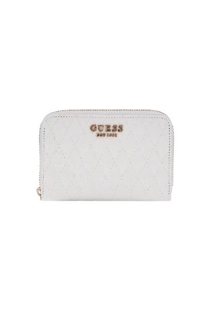 GUESS BETULA SLG MEDIUM ZIP AROUND ΠΟΡΤΟΦΟΛΙ ΓΥΝΑΙΚΕΙΟ WHITE