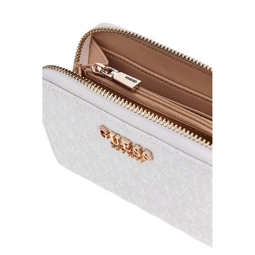 GUESS BETULA SLG MEDIUM ZIP AROUND ΠΟΡΤΟΦΟΛΙ ΓΥΝΑΙΚΕΙΟ WHITE