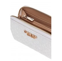 GUESS BETULA SLG MEDIUM ZIP AROUND ΠΟΡΤΟΦΟΛΙ ΓΥΝΑΙΚΕΙΟ WHITE