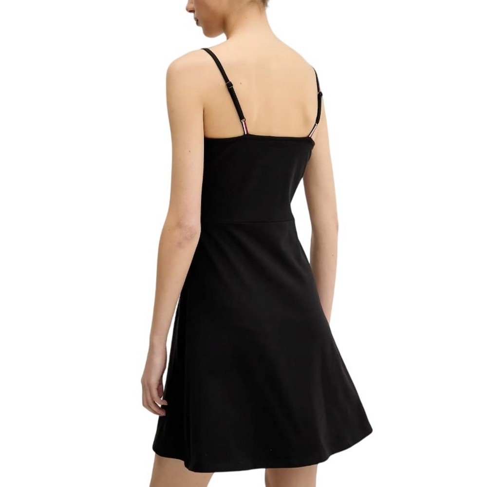 TOMMY JEANS  ESSENTIAL STRAP FLARE DRESS ΦΟΡΕΜΑ ΓΥΝΑΙΚΕΙΟ BLACK