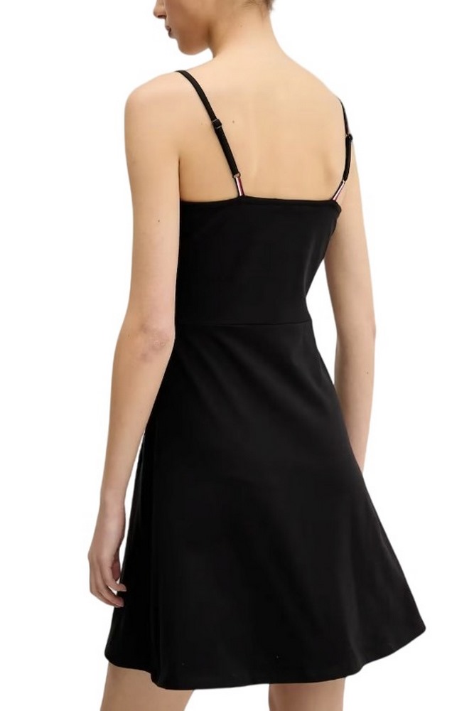 TOMMY JEANS  ESSENTIAL STRAP FLARE DRESS ΦΟΡΕΜΑ ΓΥΝΑΙΚΕΙΟ BLACK
