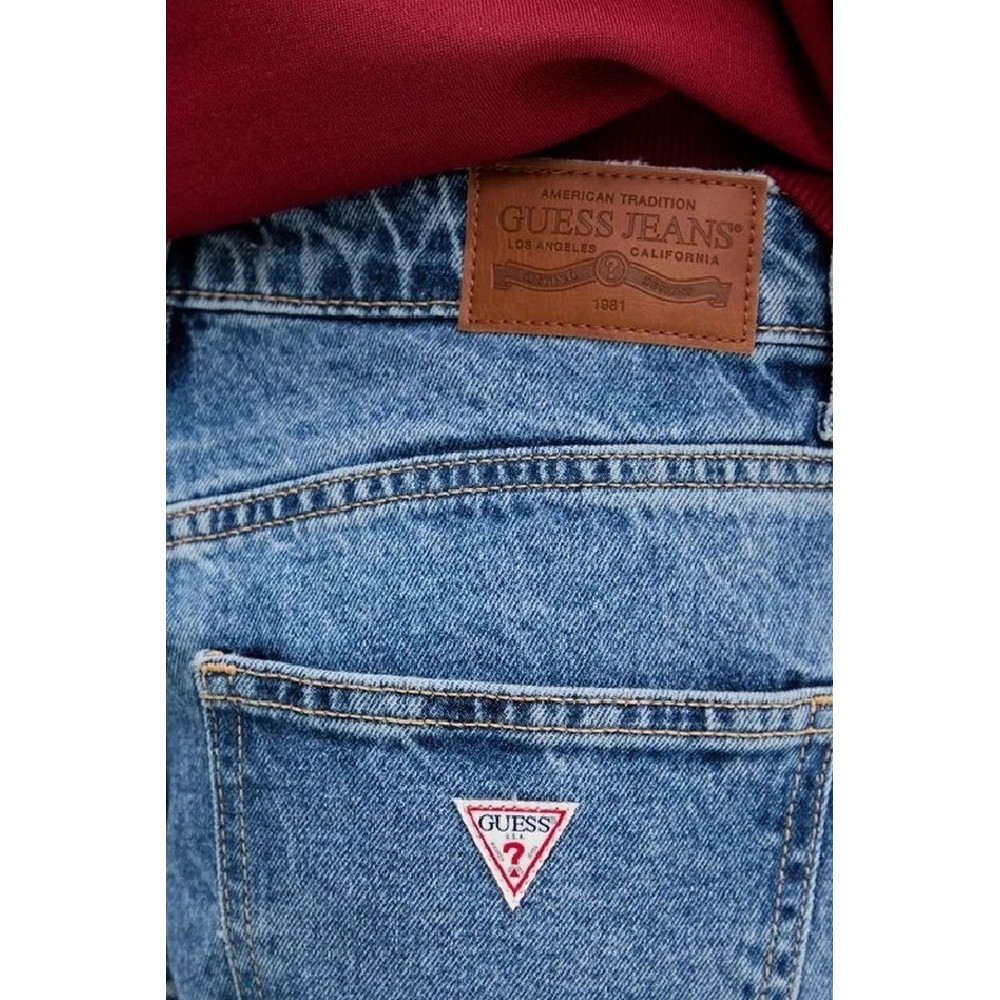 GUESS JEANS BARREL ΠΑΝΤΕΛΟΝΙ ΓΥΝΑΙΚΕΙΟ BLUΕ DENIM