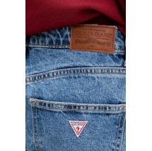GUESS JEANS BARREL ΠΑΝΤΕΛΟΝΙ ΓΥΝΑΙΚΕΙΟ BLUΕ DENIM