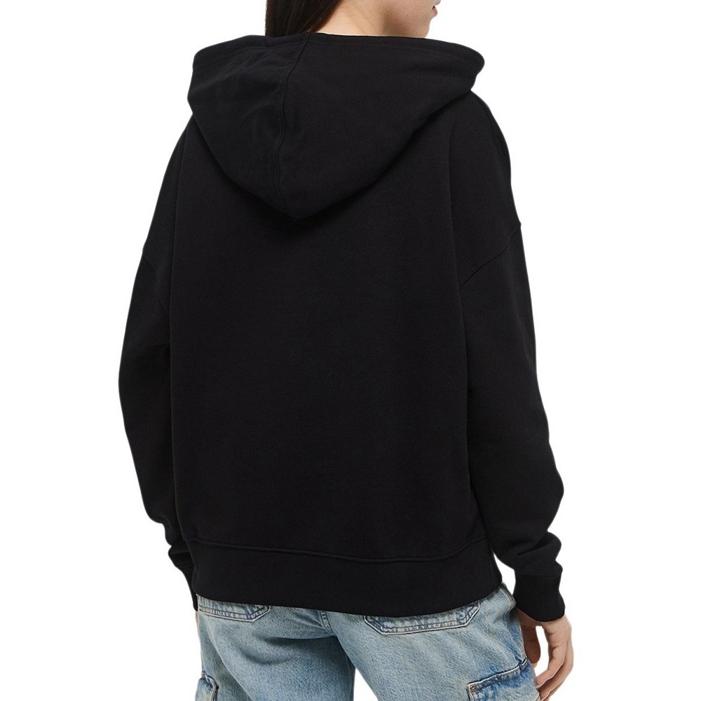 GUESS JEANS OVER HOOD EMBRO SWEATSHIRT ΦΟΥΤΕΡ ΓΥΝΑΙΚΕΙΟ BLACK