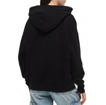GUESS JEANS OVER HOOD EMBRO SWEATSHIRT ΦΟΥΤΕΡ ΓΥΝΑΙΚΕΙΟ BLACK