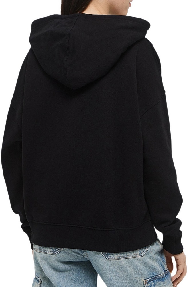GUESS JEANS OVER HOOD EMBRO SWEATSHIRT ΦΟΥΤΕΡ ΓΥΝΑΙΚΕΙΟ BLACK