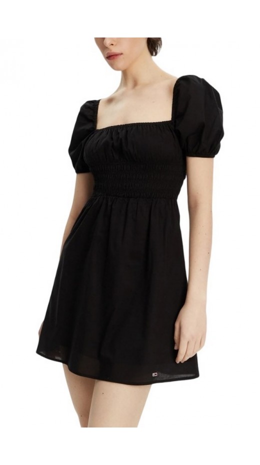 TOMMY JEANS COTTON VOILE MINI DRESS EXT ΦΟΡΕΜΑ ΓΥΝΑΙΚΕΙΑ BLACK