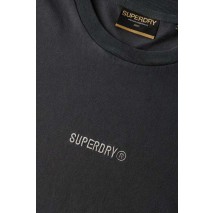 SUPERDRY D1 SDSW MICRO LOGO T-SHIRT ΜΠΛΟΥΖΑ ΑΝΔΡΙΚΗ WASHED BLACK