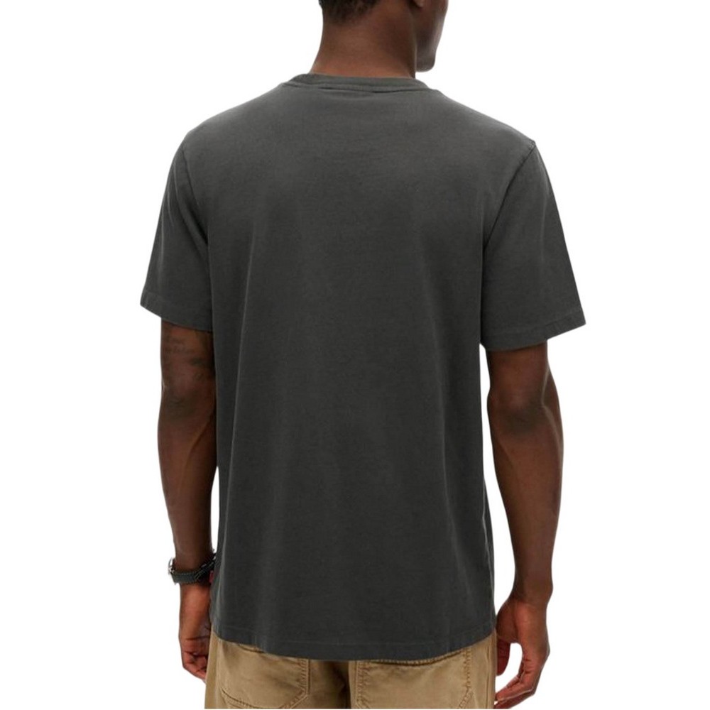 SUPERDRY D1 SDSW MICRO LOGO T-SHIRT ΜΠΛΟΥΖΑ ΑΝΔΡΙΚΗ WASHED BLACK