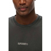 SUPERDRY D1 SDSW MICRO LOGO T-SHIRT ΜΠΛΟΥΖΑ ΑΝΔΡΙΚΗ WASHED BLACK
