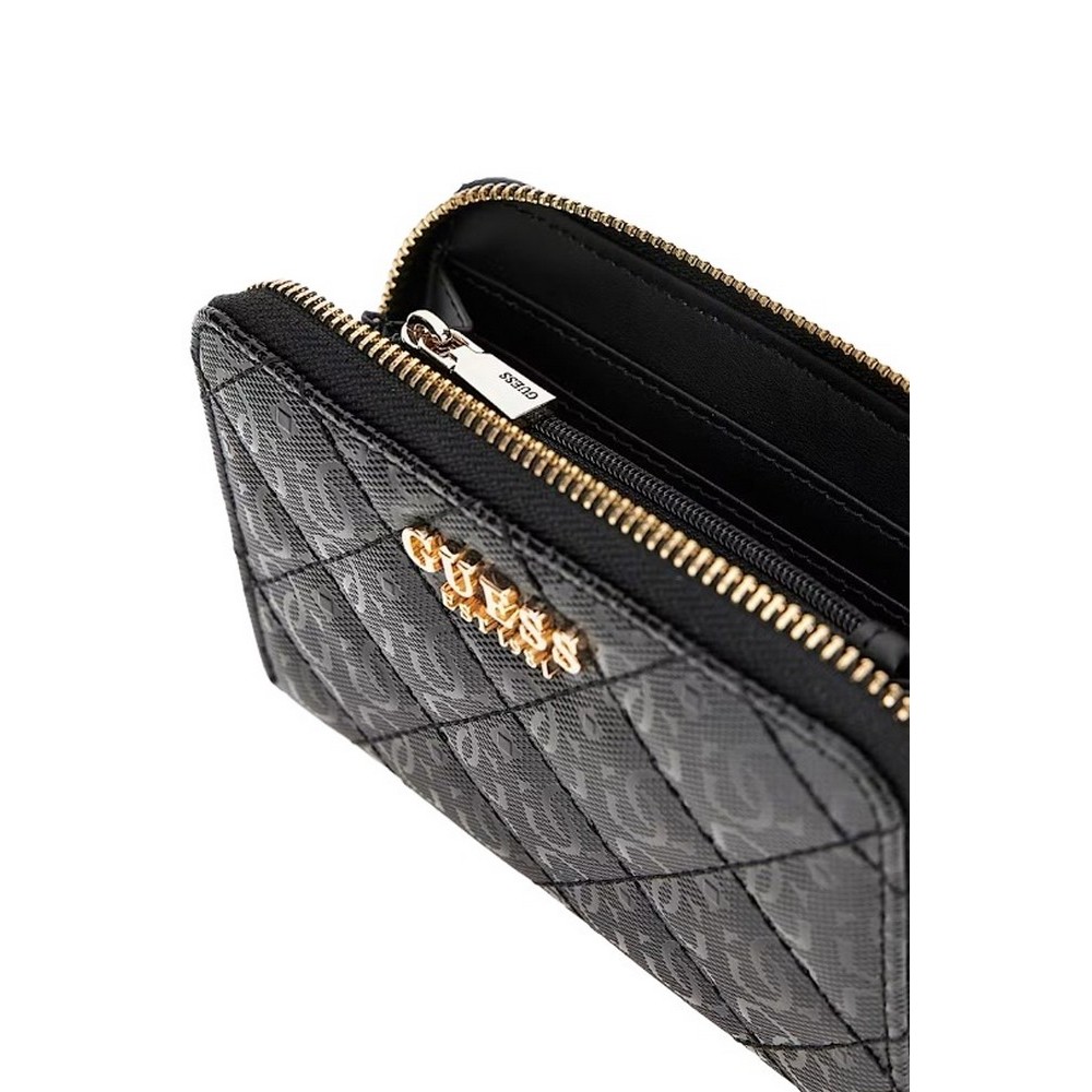GUESS LAUREL SLG MEDIUM ZIP AROUND ΠΟΡΤΟΦΟΛΙ ΓΥΝΑΙΚΕΙΟ BLACK