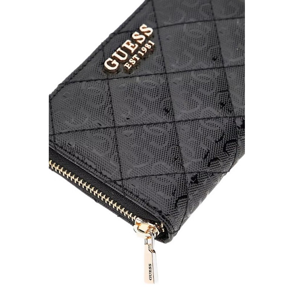 GUESS LAUREL SLG MEDIUM ZIP AROUND ΠΟΡΤΟΦΟΛΙ ΓΥΝΑΙΚΕΙΟ BLACK