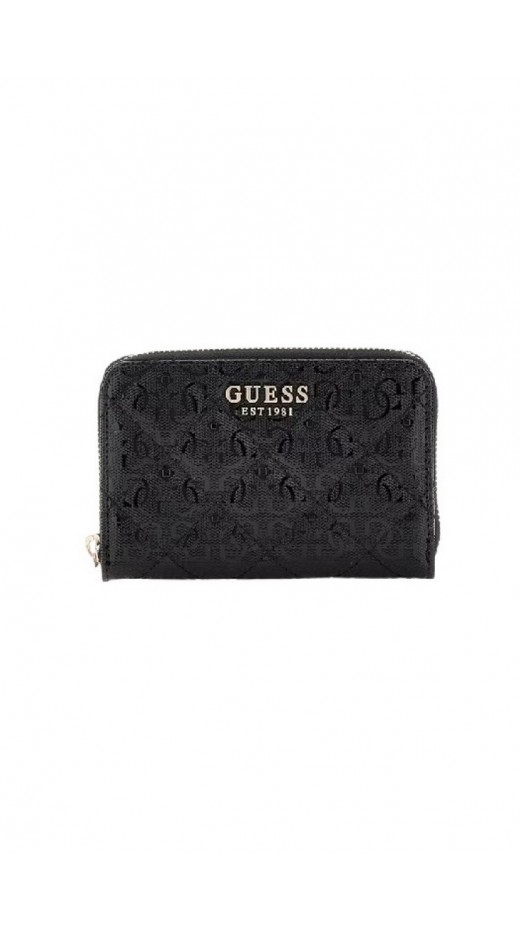 GUESS LAUREL SLG MEDIUM ZIP AROUND ΠΟΡΤΟΦΟΛΙ ΓΥΝΑΙΚΕΙΟ BLACK