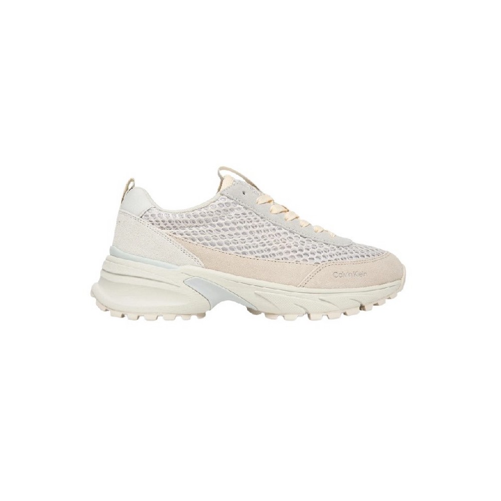 CALVIN KLEIN HIKE RUNNER LACE UP TECHMIX ΠΑΠΟΥΤΣΙ ΓΥΝΑΙΚΕΙΟ WHITE/GREY