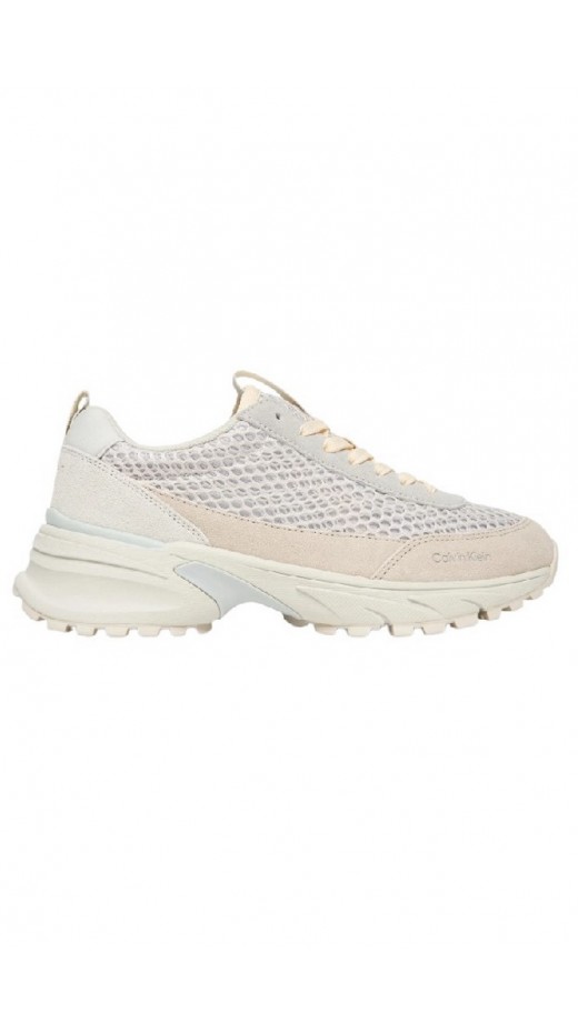 CALVIN KLEIN HIKE RUNNER LACE UP TECHMIX ΠΑΠΟΥΤΣΙ ΓΥΝΑΙΚΕΙΟ WHITE/GREY