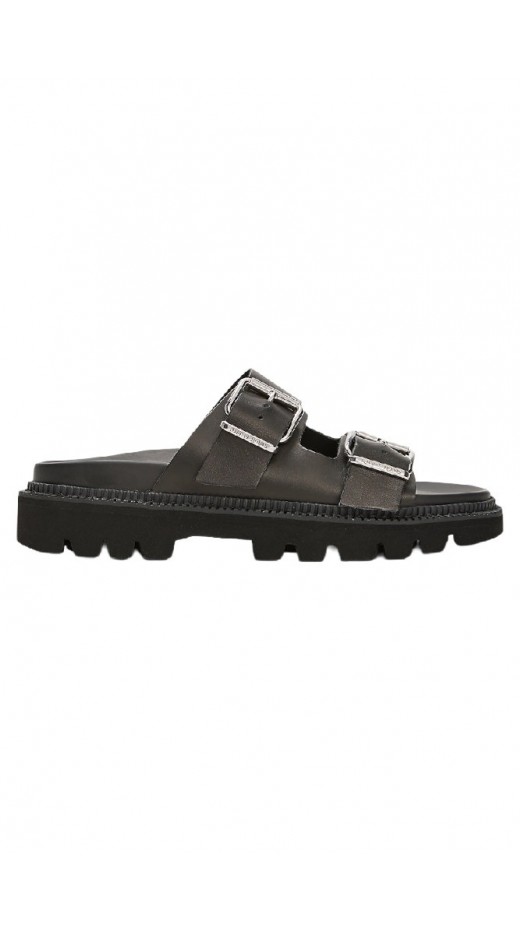 TOMMY JEANS DOUBLE STRAP SANDAL ΠΑΝΤΟΦΛΑ ΓΥΝΑΙΚΕΙΑ BLACK