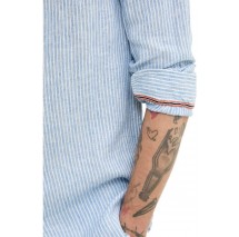 SUPERDRY D2 STUD VACATION LINEN SHIRT ΠΟΥΚΑΜΙΣΟ ΑΝΔΡΙΚΟ BLUE