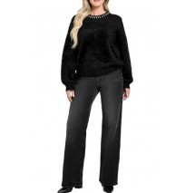 GUESS ARISA RHINESTONE SWTR ΜΠΛΟΥΖΑ ΠΛΕΚΤΗ ΓΥΝΑΙΚΕΙΑ BLACK