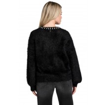 GUESS ARISA RHINESTONE SWTR ΜΠΛΟΥΖΑ ΠΛΕΚΤΗ ΓΥΝΑΙΚΕΙΑ BLACK