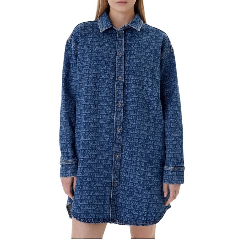 TOMMY JEANS RLX DNM SHIRT DRESS ΦΟΡΕΜΑ ΓΥΝΑΙΚΕΙΟ BLUΕ DENIM