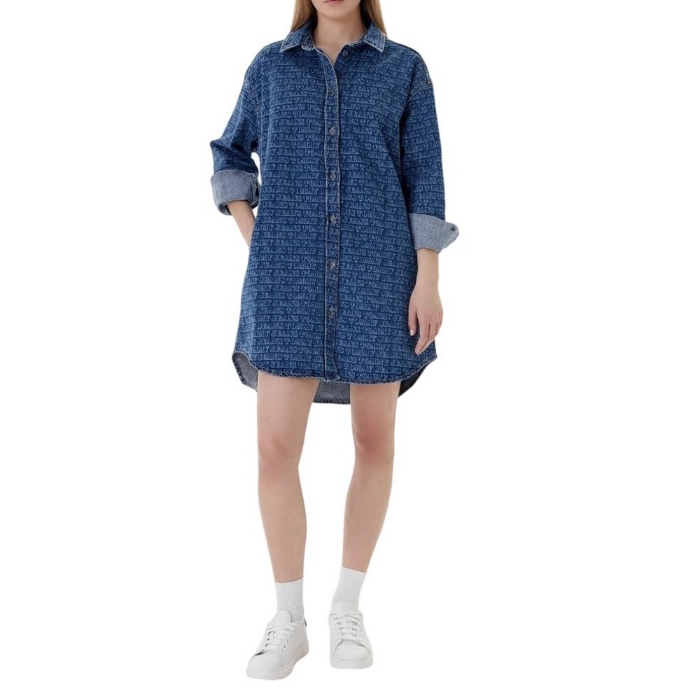TOMMY JEANS RLX DNM SHIRT DRESS ΦΟΡΕΜΑ ΓΥΝΑΙΚΕΙΟ BLUΕ DENIM