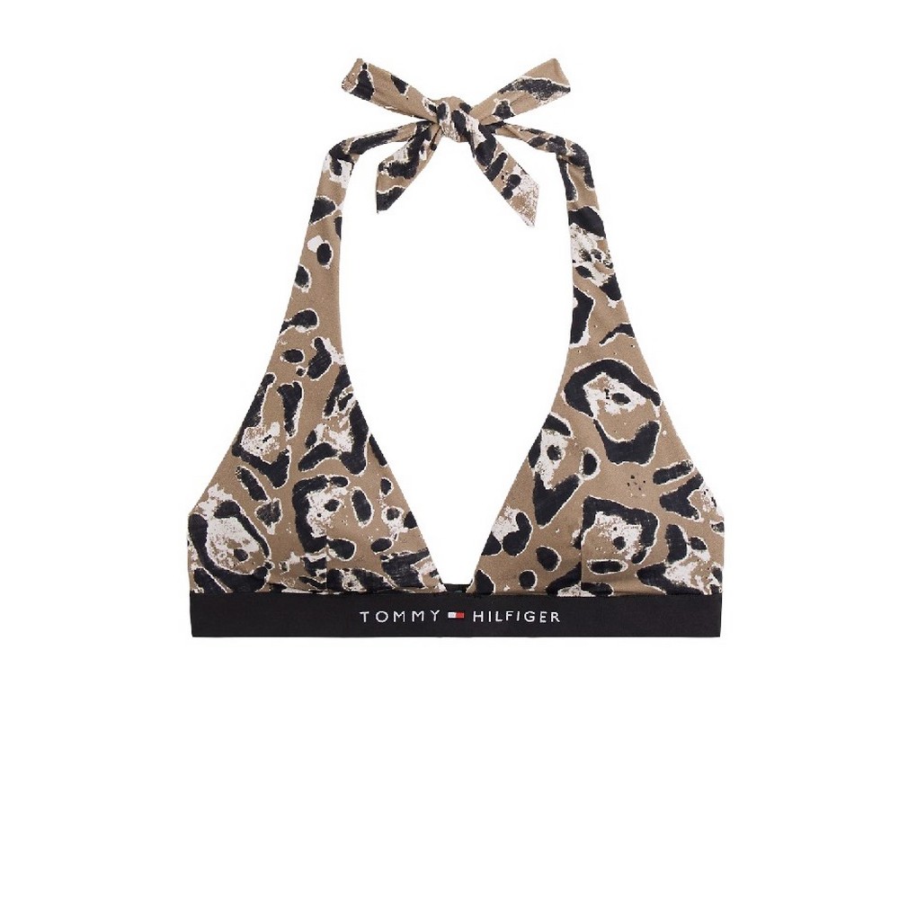 TOMMY HILFIGER HALTER RP PRINT ΜΑΓΙΟ ΓΥΝΑΙΚΕΙΟ LEOPARD PRINT