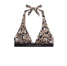 TOMMY HILFIGER HALTER RP PRINT ΜΑΓΙΟ ΓΥΝΑΙΚΕΙΟ LEOPARD PRINT