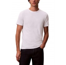 CALVIN KLEIN SUPIMA CHEST EMB CREWNECK T-SHIRT ΜΠΛΟΥΖΑ ΑΝΔΡΙΚΗ BRIGHT WHITE