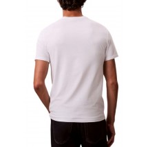 CALVIN KLEIN SUPIMA CHEST EMB CREWNECK T-SHIRT ΜΠΛΟΥΖΑ ΑΝΔΡΙΚΗ BRIGHT WHITE