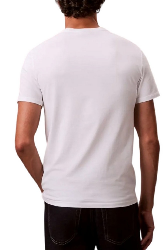 CALVIN KLEIN SUPIMA CHEST EMB CREWNECK T-SHIRT ΜΠΛΟΥΖΑ ΑΝΔΡΙΚΗ BRIGHT WHITE