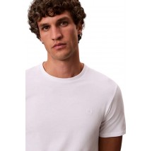CALVIN KLEIN SUPIMA CHEST EMB CREWNECK T-SHIRT ΜΠΛΟΥΖΑ ΑΝΔΡΙΚΗ BRIGHT WHITE