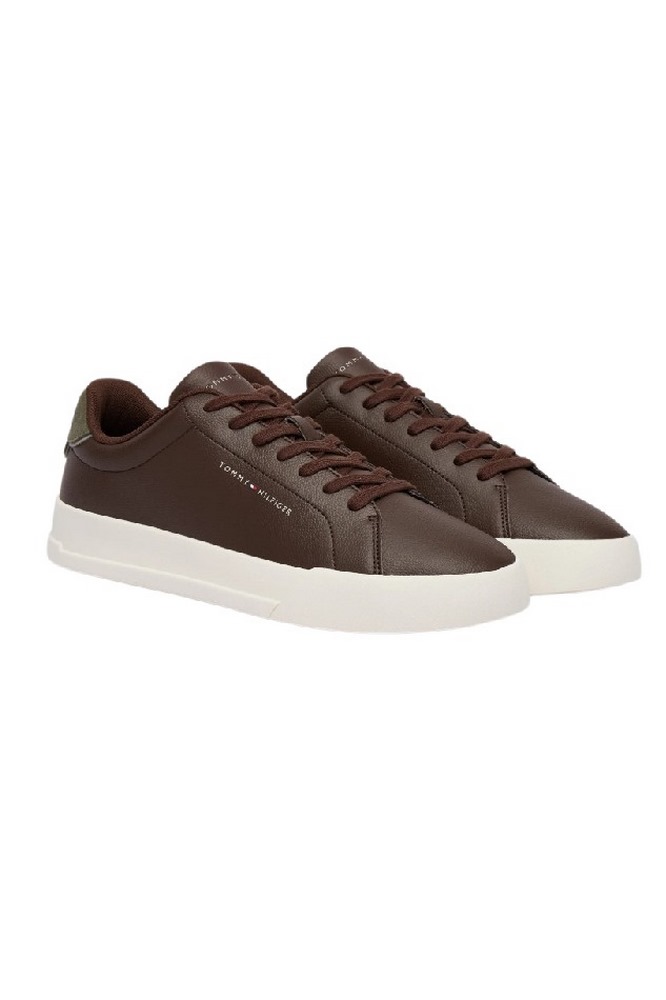 TOMMY HILFIGER COURT LTH DETAIL ESS ΠΑΠΟΥΤΣΙ ΑΝΔΡΙΚΟ BROWN