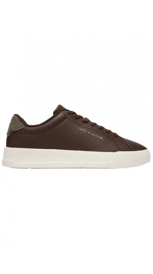 TOMMY HILFIGER COURT LTH DETAIL ESS ΠΑΠΟΥΤΣΙ ΑΝΔΡΙΚΟ BROWN