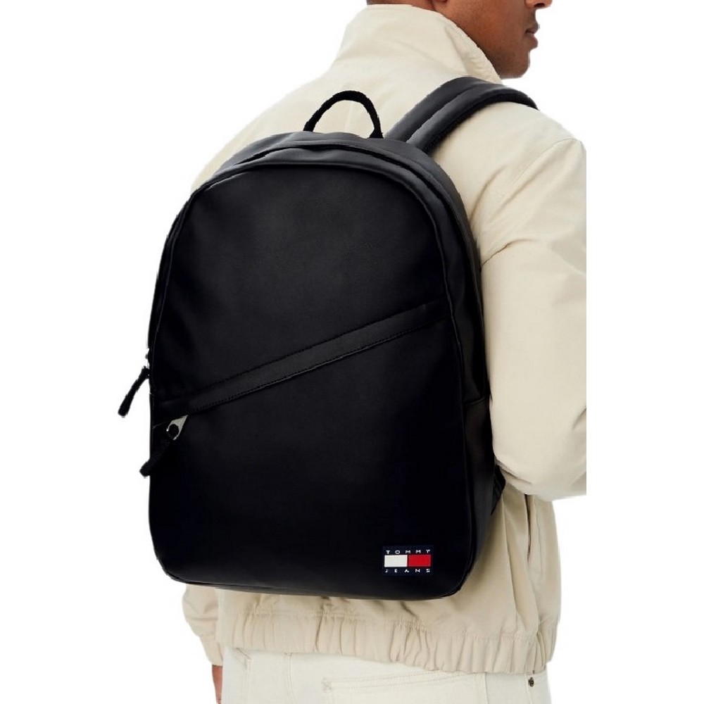TOMMY JEANS DAILY PU BACKPACK ΤΣΑΝΤΑ ΑΝΔΡΙΚΗ BLACK