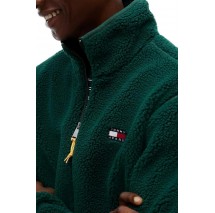 TOMMY JEANS ESSENTIAL MIX TEDDY JACKET ΜΠΟΥΦΑΝ ΑΝΔΡΙΚΟ DARK GREEN