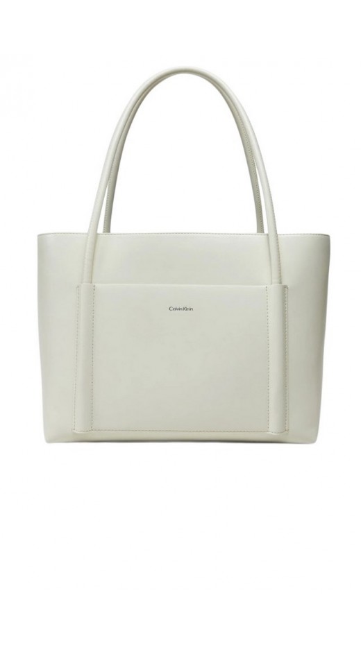 CALVIN KLEIN LINN MEDIUM SHOPPER ΤΣΑΝΤΑ ΓΥΝΑΙΚΕΙΑ OFF WHITE