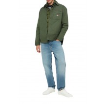TOMMY JEANS QUILTED PADDED OVERSHIRT ΜΠΟΥΦΑΝ ΑΝΔΡΙΚΟ GREEN