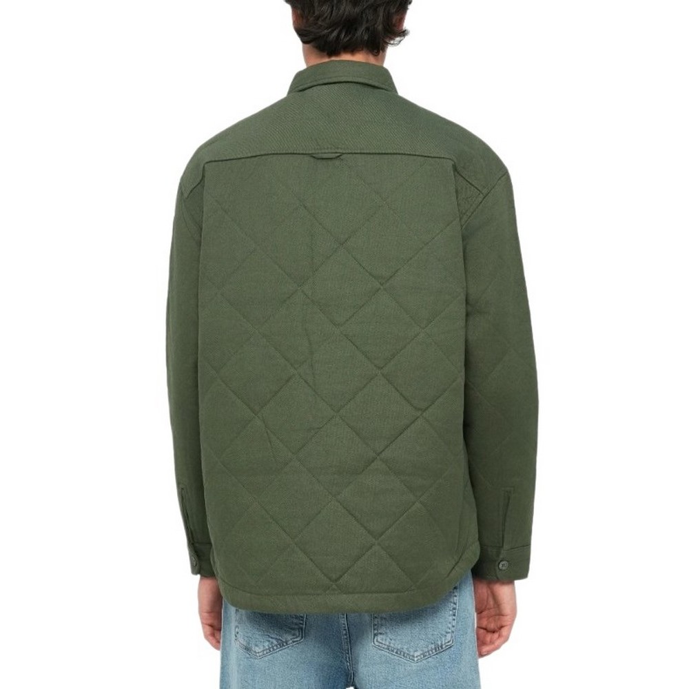TOMMY JEANS QUILTED PADDED OVERSHIRT ΜΠΟΥΦΑΝ ΑΝΔΡΙΚΟ GREEN