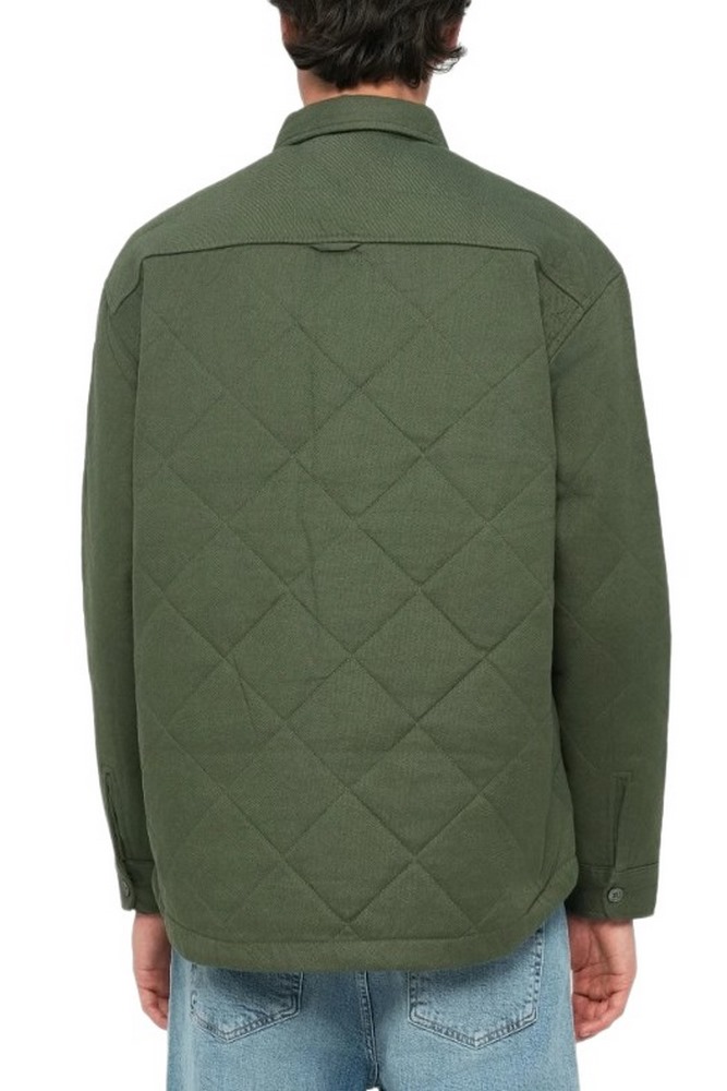 TOMMY JEANS QUILTED PADDED OVERSHIRT ΜΠΟΥΦΑΝ ΑΝΔΡΙΚΟ GREEN