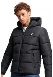 SUPERDRY HOODED SPORTS JACKET ΜΠΟΥΦΑΝ ΑΝΔΡΙΚΟ BLACK