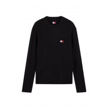 TOMMY JEANS REG WOOL MIX SWEATER ΜΠΛΟΥΖΑ ΠΛΕΚΤΗ ΑΝΔΡΙΚΗ BLACK