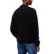 TOMMY JEANS REG WOOL MIX SWEATER ΜΠΛΟΥΖΑ ΠΛΕΚΤΗ ΑΝΔΡΙΚΗ BLACK