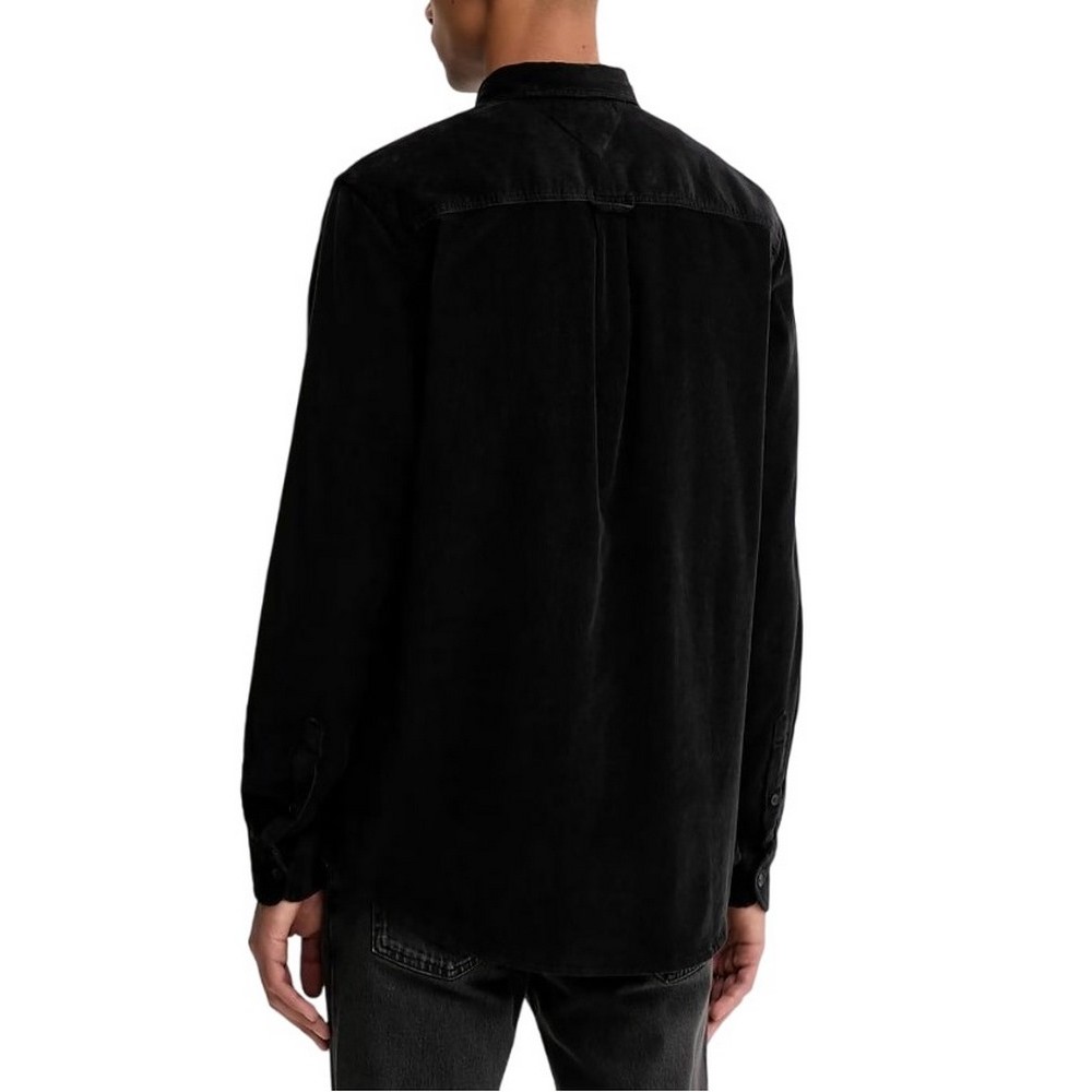 TOMMY JEANS REG BABY CORD SHIRT EXT ΠΟΥΚΑΜΙΣΟ ΑΝΔΡΙΚΟ BLACK