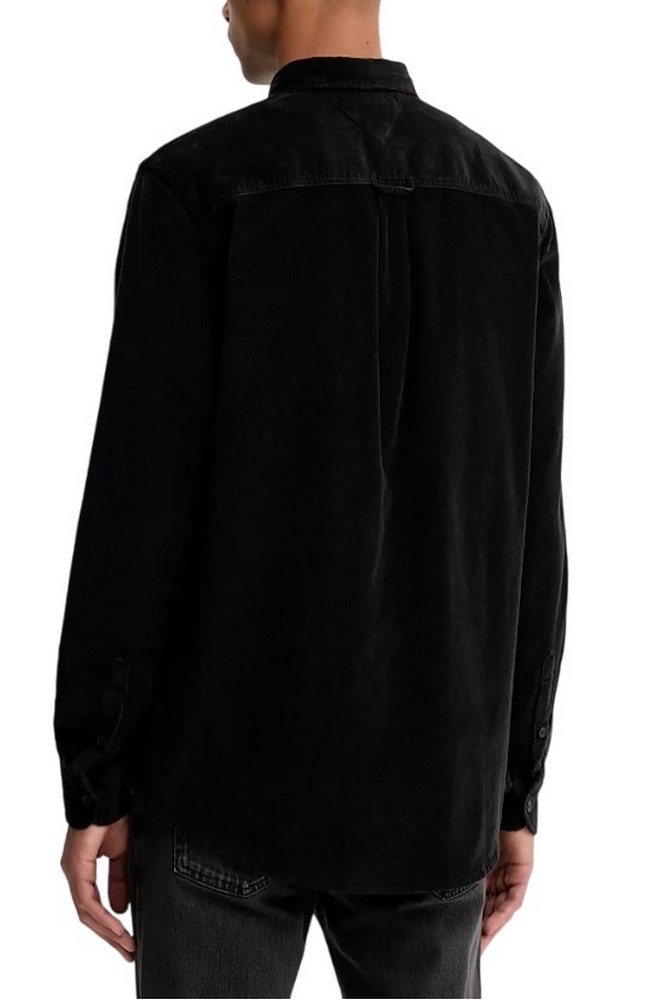 TOMMY JEANS REG BABY CORD SHIRT EXT ΠΟΥΚΑΜΙΣΟ ΑΝΔΡΙΚΟ BLACK