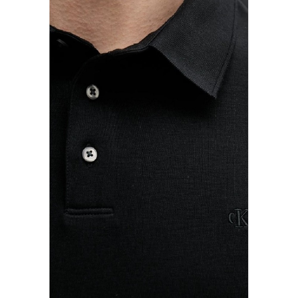 CALVIN KLEIN SS SUPIMA CHEST EMB POLO T-SHIRT ΜΠΛΟΥΖΑ ΑΝΔΡΙΚΗ BLACK