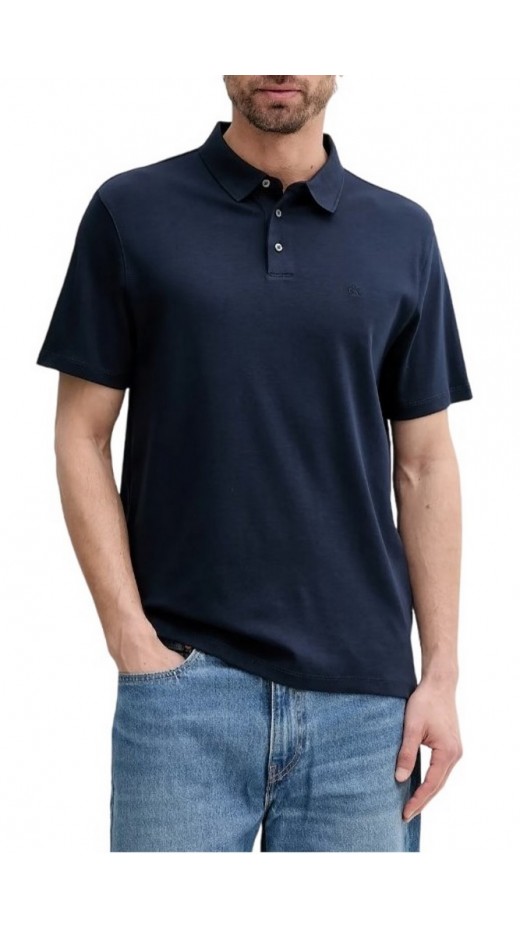 CALVIN KLEIN SS SUPIMA CHEST EMB POLO T-SHIRT ΜΠΛΟΥΖΑ ΑΝΔΡΙΚΗ NAVY